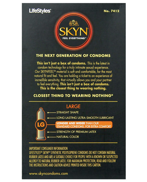 Lifestyles Skyn Large Non-latex - Box Of 12 Condoms - Tophatter Daily Deals