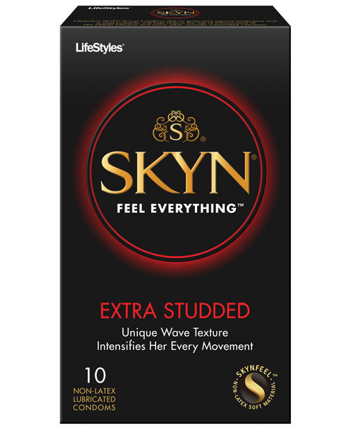 Lifestyles Skyn's Extra Studded Condom - Box Of 10 Default Title Condoms - Tophatter Daily Deals