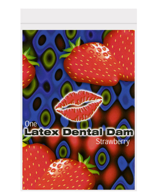 Latex Dental Dam - Strawberry Default Title Condoms - Tophatter Daily Deals