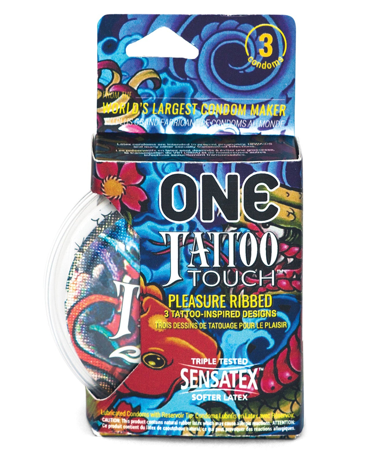 One Tattoo Touch Condoms - Pack Of 3 Default Title Condoms - Tophatter Daily Deals