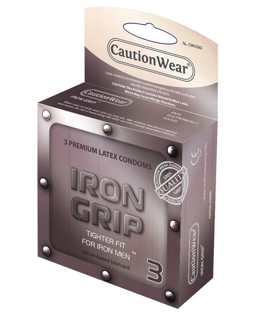 Caution Wear Iron Grip Snug Fit - Pack Of 3 Default Title Condoms - Tophatter Daily Deals