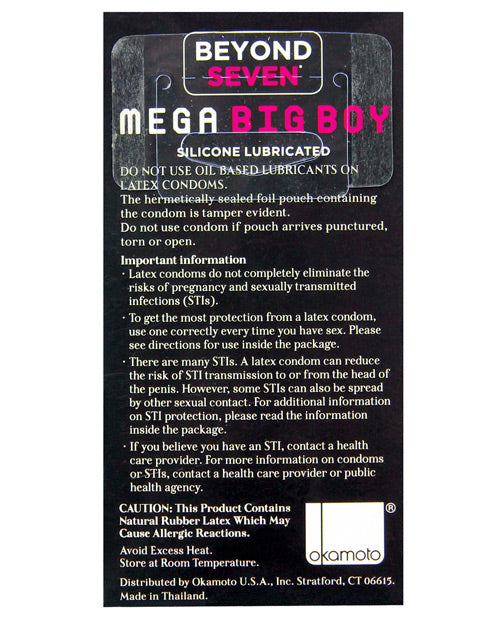 Beyond Seven Mega Big Boy Condom - Pack Of 12 Condoms - Tophatter Daily Deals