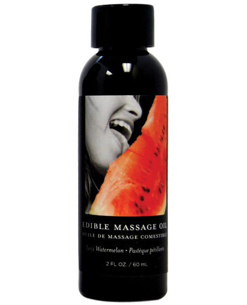 Earthly Body Edible Massage Oil - 2 Oz Watermelon Default Title Massage Oils, Lotions, Creams And Gels - Tophatter Daily Deals
