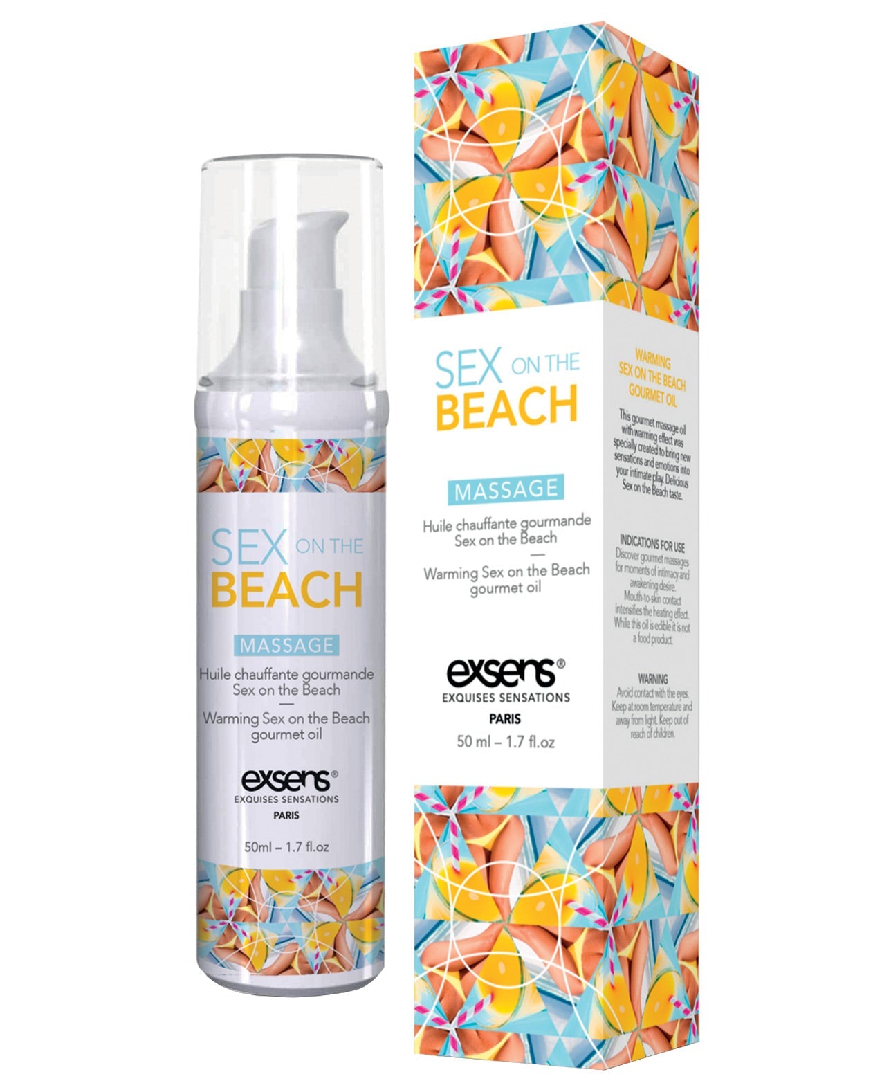 Exsens Of Paris Warming Massage Oil - 50 Ml Sex On The Beach Default Title Massage Oils, Lotions, Creams & Gels - Tophatter Daily Deals