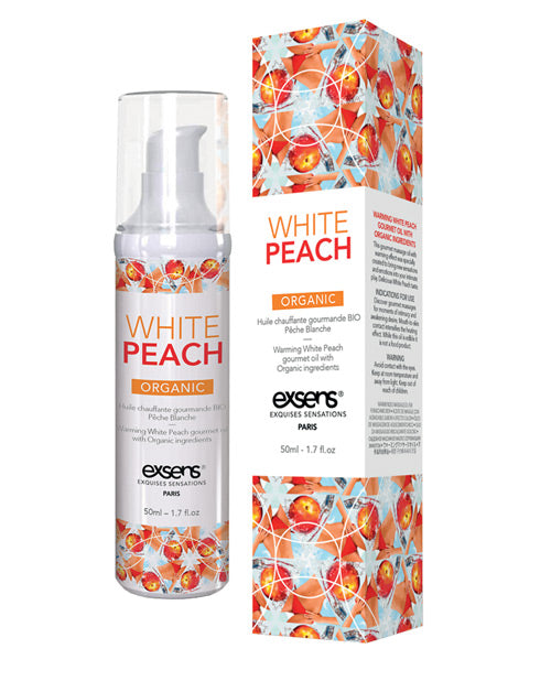 Exsens Of Paris Organic Massage Oil - 50 Ml White Peach Default Title Massage Oils, Lotions, Creams & Gels - Tophatter Daily Deals