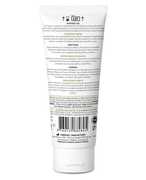 Exsens Of Paris Personal Waterbased Lubricant W-aloe Vera Extract Lubes - Tophatter Daily Deals