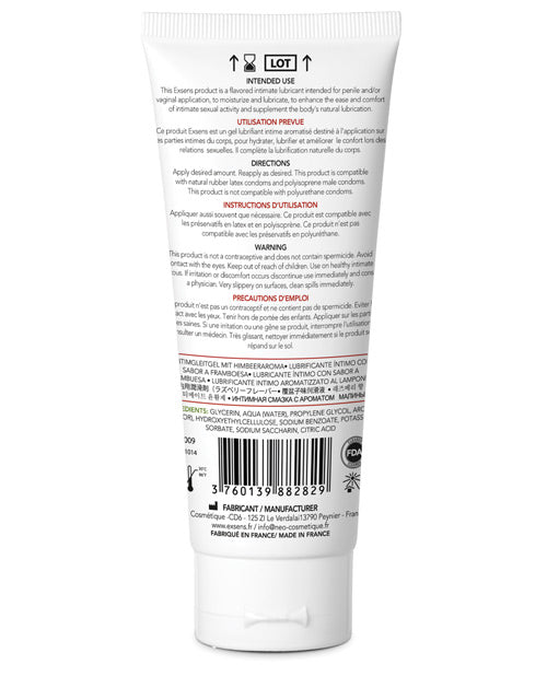 Exsens Of Paris Flavored Waterbased Lubricant - Raspberry Lubes - Tophatter Daily Deals