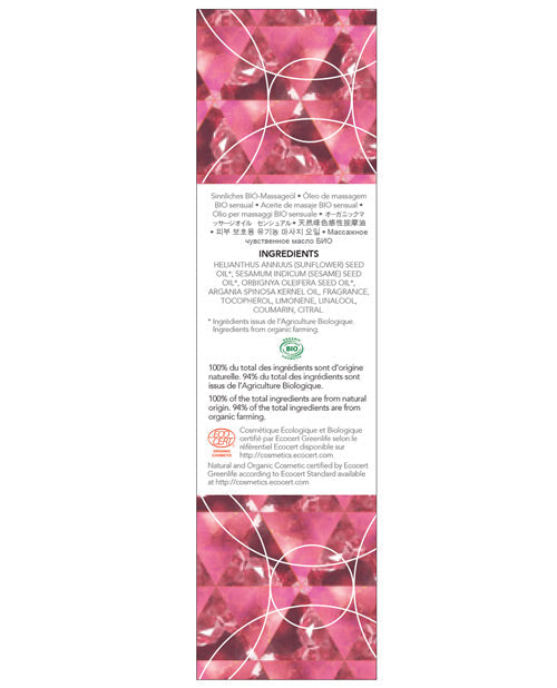 Exsens Of Paris Organic Massage Oil W-stones - Garnet Argan Massage Oils, Lotions, Creams And Gels - Tophatter Daily Deals