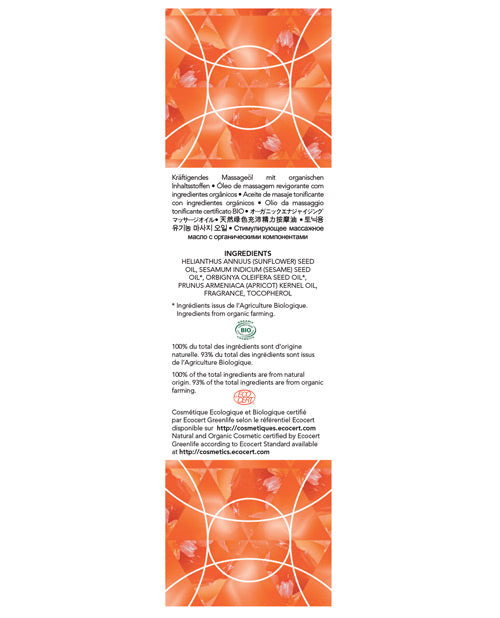 Exsens Of Paris Organic Massage Oil W-stones - Carnelian Apricot Massage Oils, Lotions, Creams And Gels - Tophatter Daily Deals