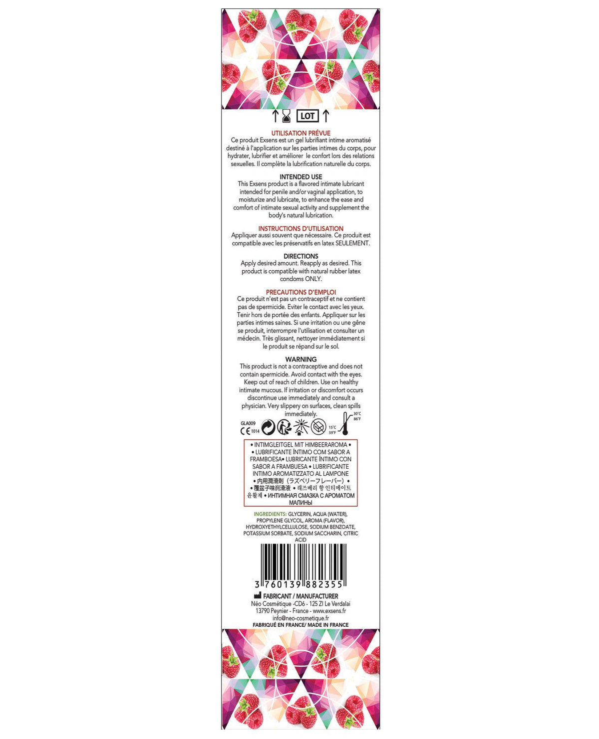 Exsens Of Paris Arousal Gel - 15 Ml Raspberry Mint Sexual Enhancers - Tophatter Daily Deals