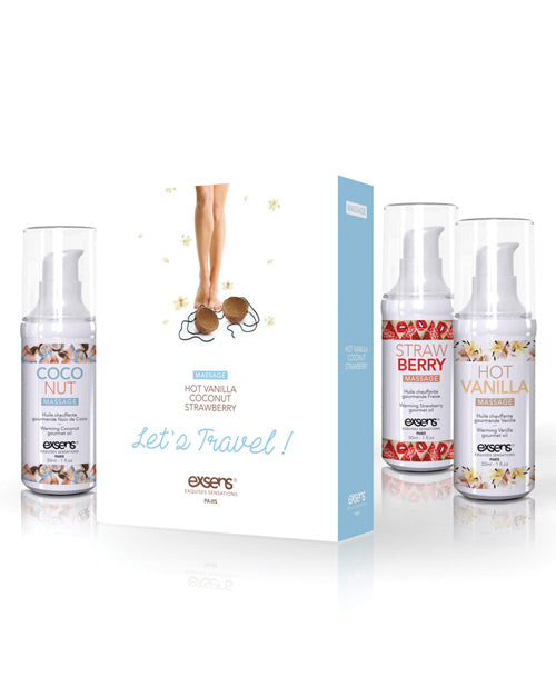 Exsens Of Paris Let's Travel Massage Oil Set Default Title Massage Oils, Lotions, Creams And Gels - Tophatter Daily Deals