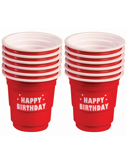 Happy Birthday Plastic Shot Glasses - Red Set Of 12 Default Title Bachelorette & Party Supplies - Tophatter Daily Deals