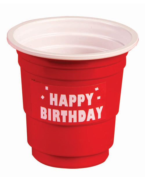 Happy Birthday Plastic Shot Glasses - Red Set Of 12 Bachelorette & Party Supplies - Tophatter Daily Deals