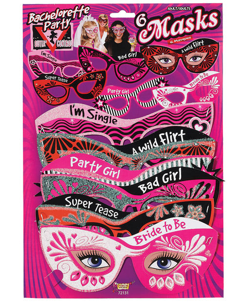 Bachelorette Outta Control Party Masks - Pack Of 6 Default Title Bachelorette & Party Supplies - Tophatter Daily Deals
