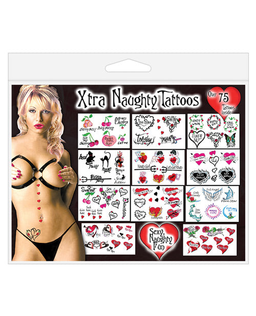 Xtra Naughty Tattoos - Over 75 Tattoos Default Title Body Fun - Tophatter Daily Deals