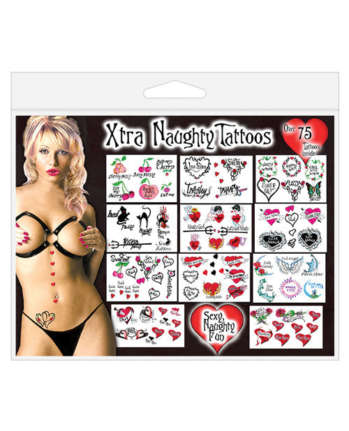 Xtra Naughty Tattoos - Over 75 Tattoos Default Title Body Fun - Tophatter Daily Deals