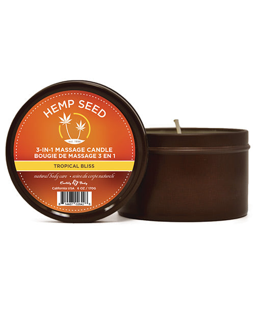 Earthly Body Summer 2019 Massage Candle - 6 Oz Tropical Bliss Default Title Setting The Mood - Tophatter Daily Deals