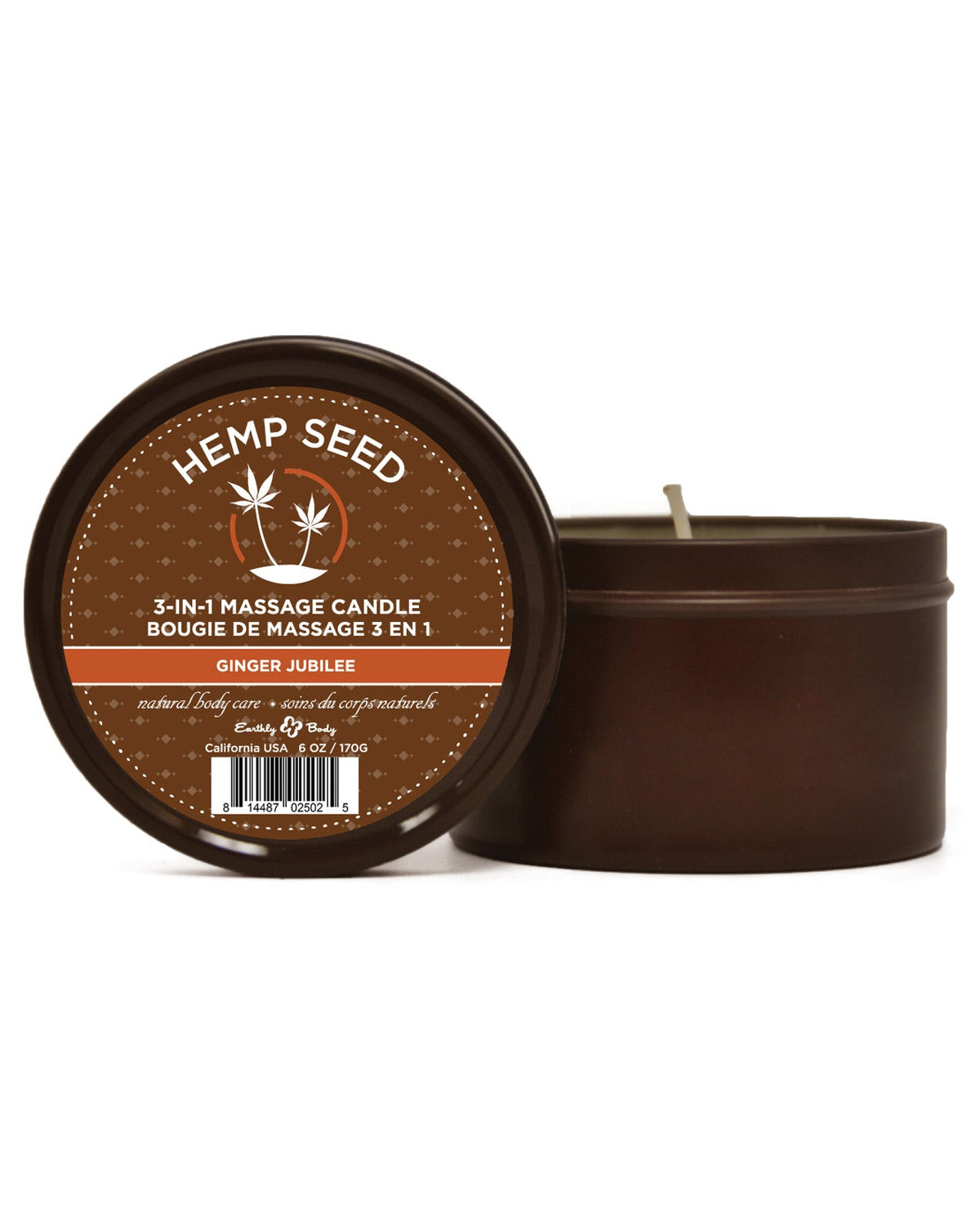 Earthly Body Holiday 2018 3 In 1 Massage Candle - 6 Oz Ginger Jubilee Default Title Setting The Mood - Tophatter Daily Deals