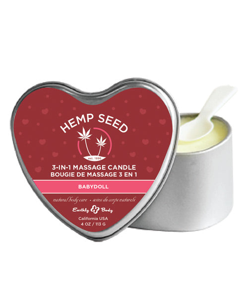Earthly Body 2019 Valentines 3 In 1 Massage Candle - 4 Oz Babydoll Default Title Setting The Mood - Tophatter Daily Deals