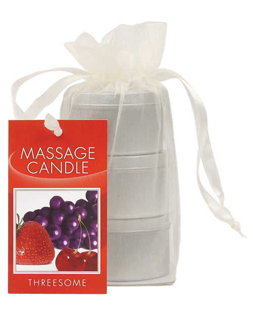 Earthly Body Edible Candle Threesome Gift Bag - 2 Oz Asst. Flavors Bag Of 3 Default Title Setting The Mood - Tophatter Daily Deals