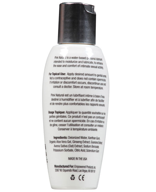 Pink Natural Water Based Lubricant For Women - 2.8 Oz Lubes - Tophatter Daily Deals
