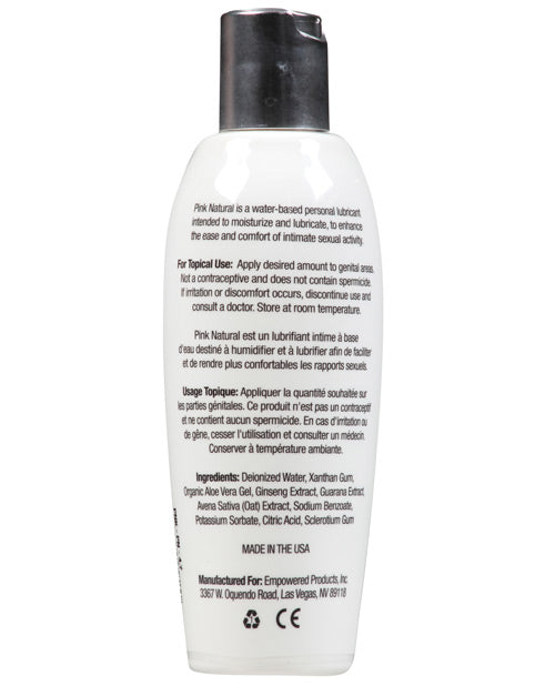 Pink Natural Water Based Lubricant For Women - 4.7 Oz Lubes - Tophatter Daily Deals