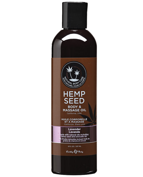 Earthly Body Massage & Body Oil - 8 Oz Lavender Default Title Massage Oils, Lotions, Creams And Gels - Tophatter Daily Deals