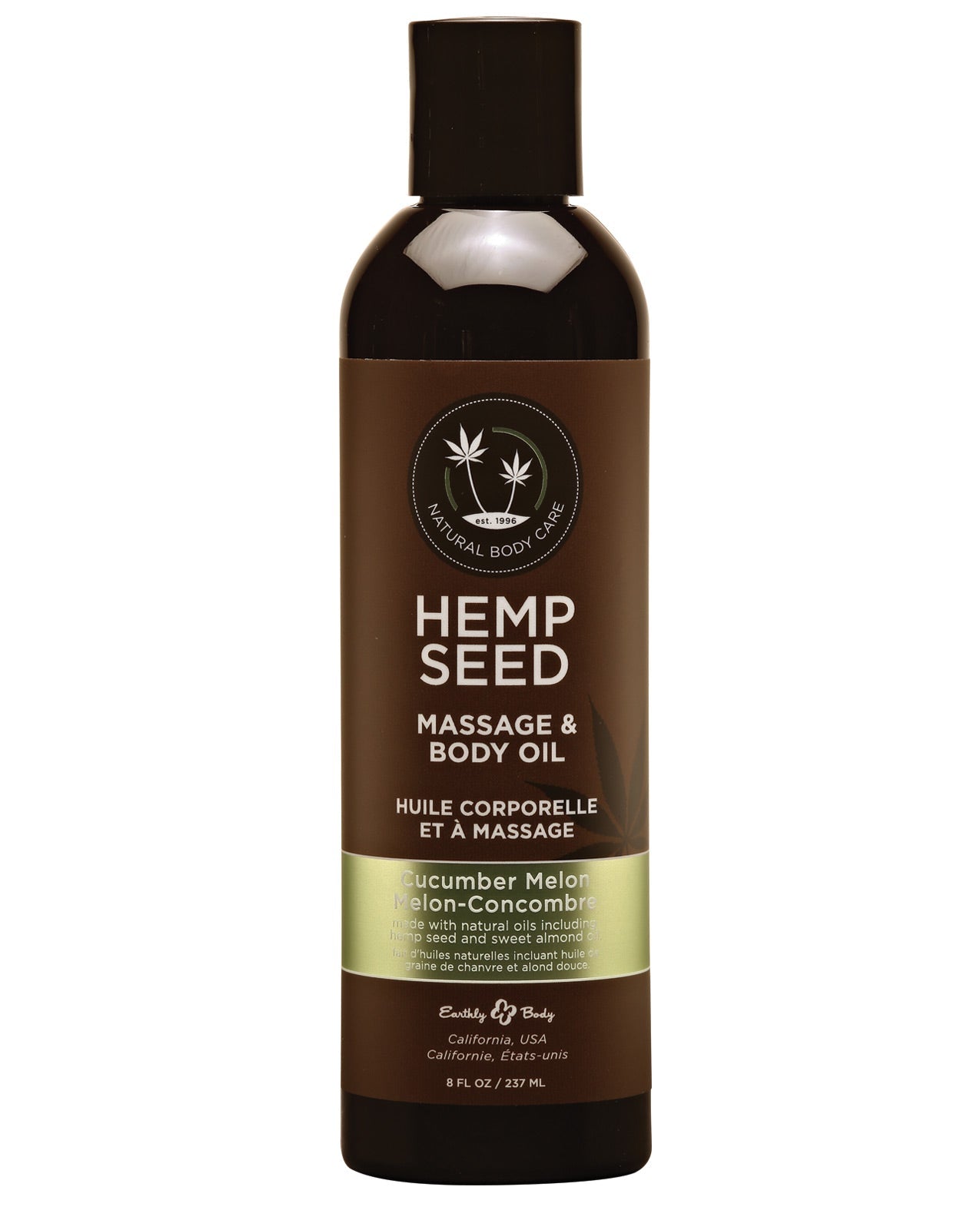 Earthly Body Massage & Body Oil - 8 Oz Cucumber Melon Default Title Massage Oils, Lotions, Creams And Gels - Tophatter Daily Deals