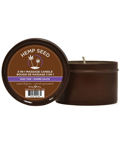 Earthly Body Suntouched Hemp Candle - 6 Oz Round Tin High Tide Default Title Setting The Mood - Tophatter Daily Deals