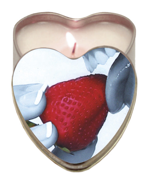 Earthly Body Suntouched Hemp Edible Candle - 4.7 Oz Heart Tin Strawberry Default Title Setting The Mood - Tophatter Daily Deals