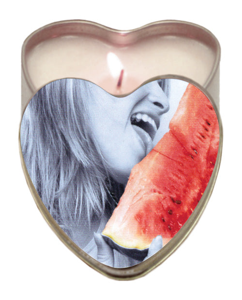 Earthly Body Suntouched Hemp Edible Candle - 4.7 Oz Heart Tin Watermelon Default Title Setting The Mood - Tophatter Daily Deals
