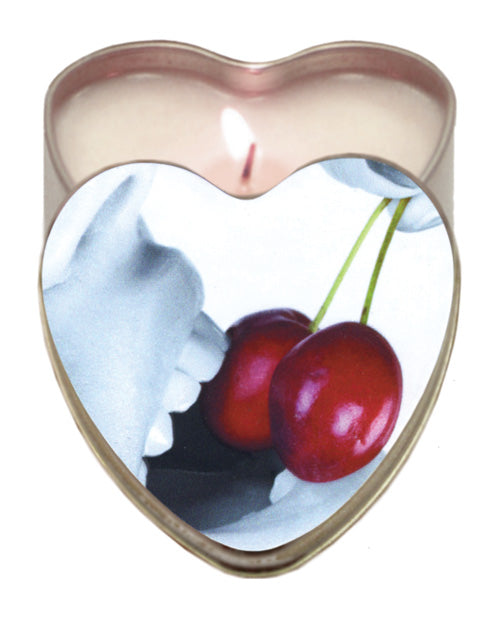 Earthly Body Suntouched Hemp Edible Candle - 4.7 Oz Heart Tin Cherry Default Title Setting The Mood - Tophatter Daily Deals