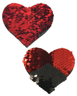 Pastease Color Changing Flip Sequins Hearts - Red-black O-s Undergarments - Tophatter Daily Deals