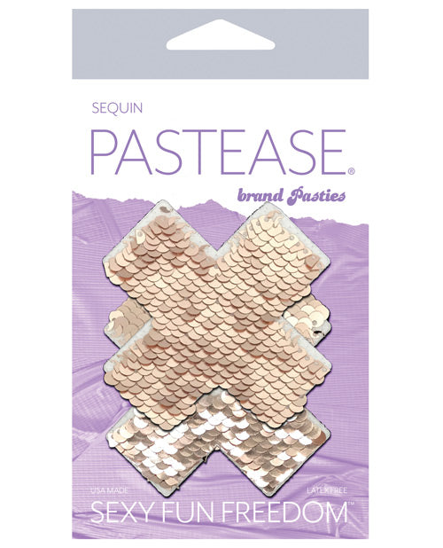 Pastease Color Changing Flip Sequins Cross - Rose Gold O-s Default Title Undergarments - Tophatter Daily Deals