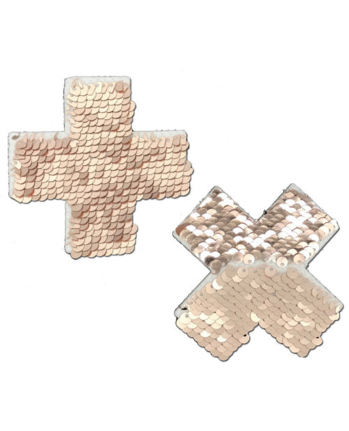 Pastease Color Changing Flip Sequins Cross - Rose Gold O-s Undergarments - Tophatter Daily Deals