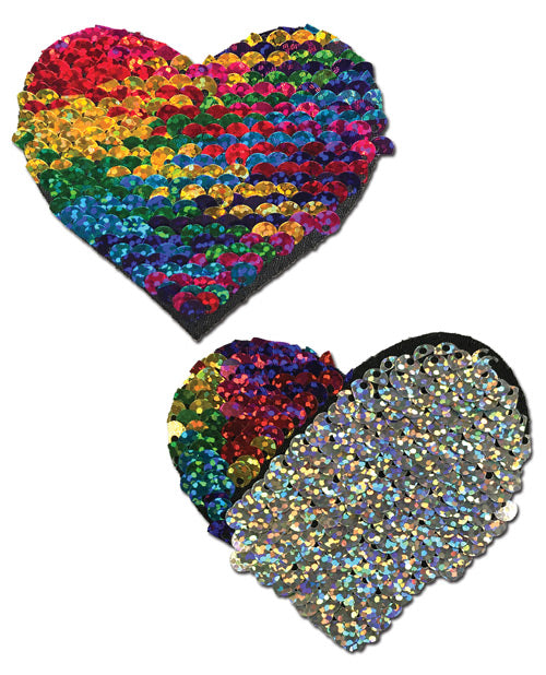 Pastease Color Changing Flip Sequins Heart - Rainbow O-s Undergarments - Tophatter Daily Deals