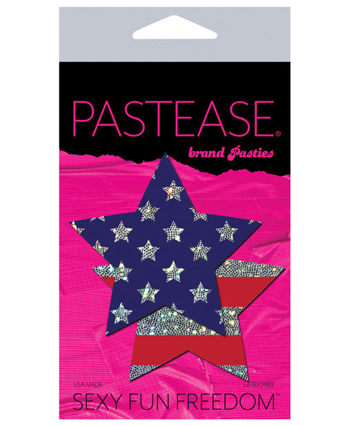 Pastease Glitter Patriotic Star - Red-blue O-s Default Title Undergarments - Tophatter Daily Deals
