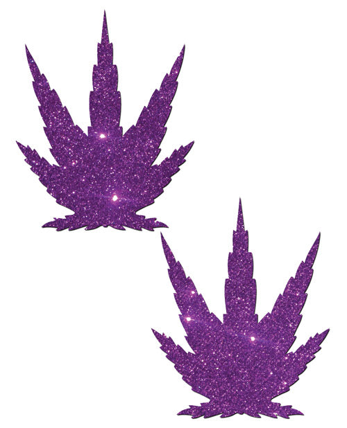 Pastease Glitter Leaf - Royal Purple O-s Undergarments - Tophatter Daily Deals