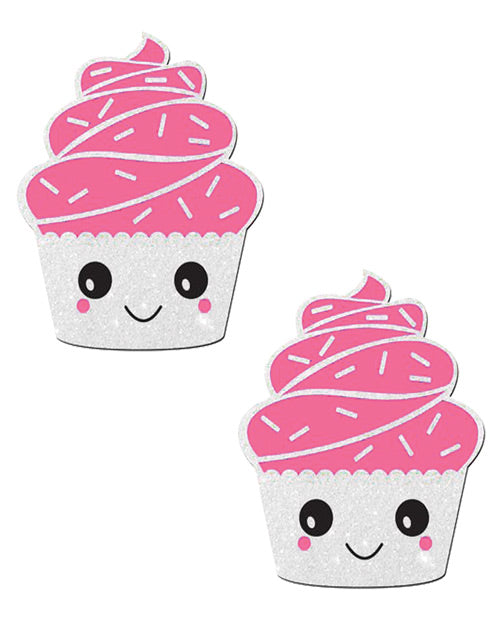 Pastease Cupcake Glittery Frosting Nipple Pastie - White O-s Undergarments - Tophatter Daily Deals