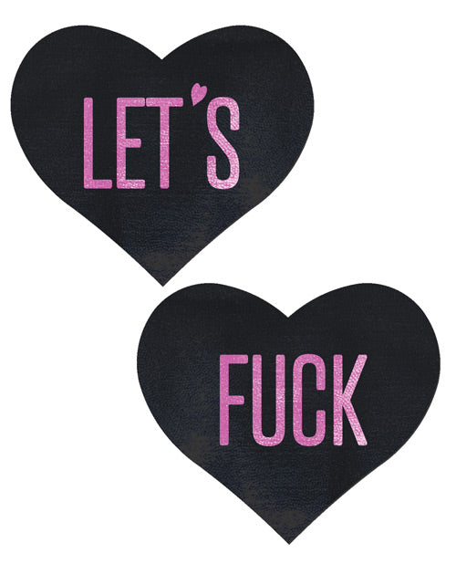 Pastease Let's Fuck Hearts - Black O-s Undergarments - Tophatter Daily Deals