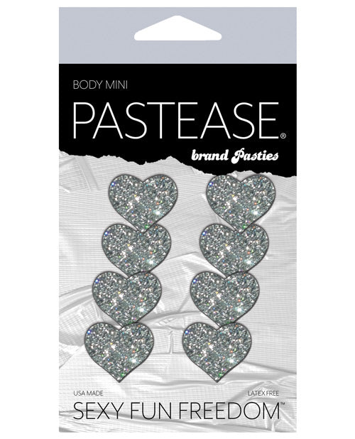 Pastease Mini Glitter Hearts - Silver Pack Of 8 Default Title Undergarments - Tophatter Daily Deals