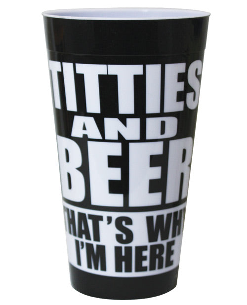 Titties & Beer That's Why I'm Here Drinking Cup Default Title Bachelorette & Party Supplies - Tophatter Daily Deals