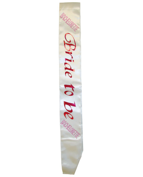 Bachelorette Bride To Be Non Flashing Sash - White Default Title Bachelorette & Party Supplies - Tophatter Daily Deals