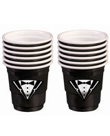 Bachelor Tuxedo Plastic Shot Glasses - Black Set Of 12 Default Title Bachelorette & Party Supplies - Tophatter Daily Deals