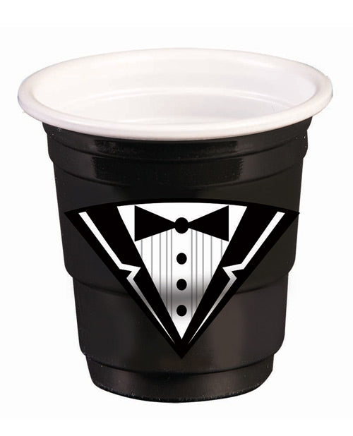Bachelor Tuxedo Plastic Shot Glasses - Black Set Of 12 Bachelorette & Party Supplies - Tophatter Daily Deals