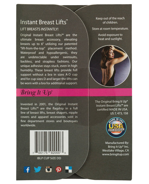 Bring It Up Plus Size Breast Lifts - D Cup & Larger Pack Of 3 Undergarments - Tophatter Daily Deals