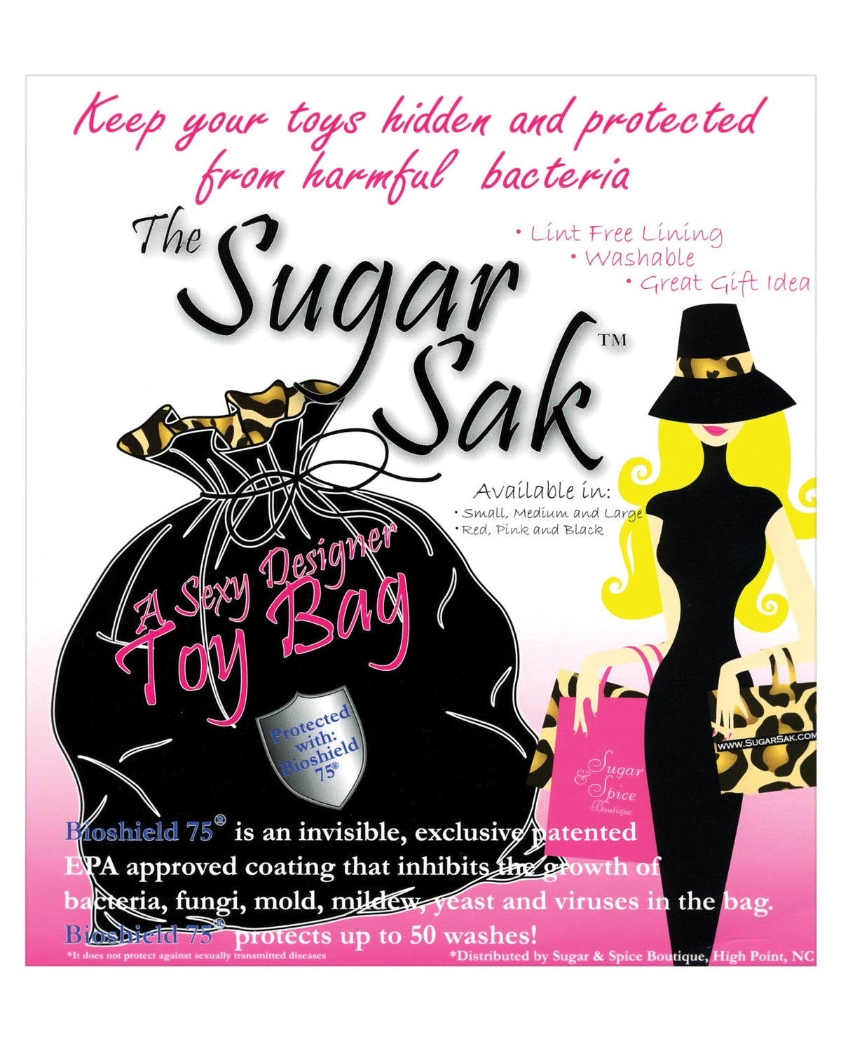 Sugar Sak Anti-bacterial Toy Bag Large - Red Protection - Tophatter Daily Deals