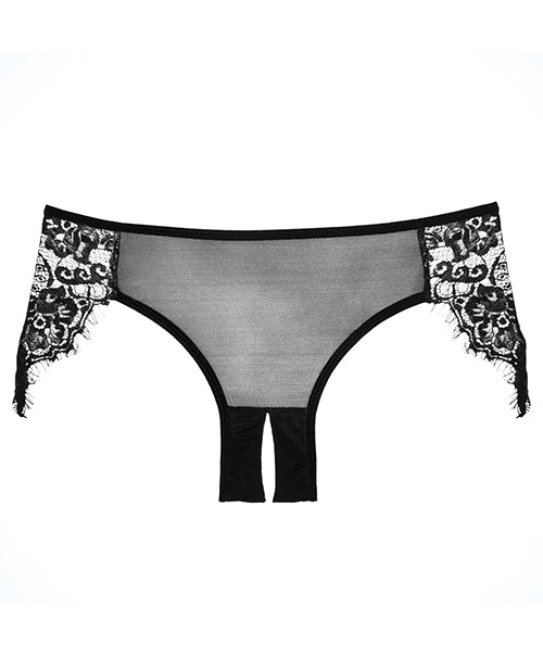 Adore Lavish & Lace Crotchless Panty Black O-s All Undergarments - Tophatter Daily Deals