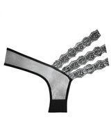 Adore Sheer & Lace Wild Orchid Panty Black O-s Undergarments - Tophatter Daily Deals