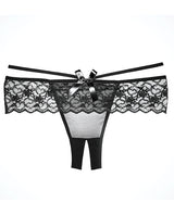 Adore Angel Crotchless Panty Black O-s All Undergarments - Tophatter Daily Deals
